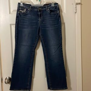 Womens Earl, Barely Boot cut, size 14P, Blue Jeans